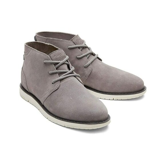 TOMS Men's Navi Water Resistant Chukka Boot Cement Gray, Size 13M, Retail $120